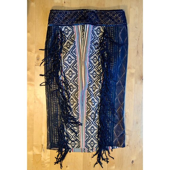 Byron Lars Beauty Mark Mixed-Media Pencil Skirt - Picture 2 of 12